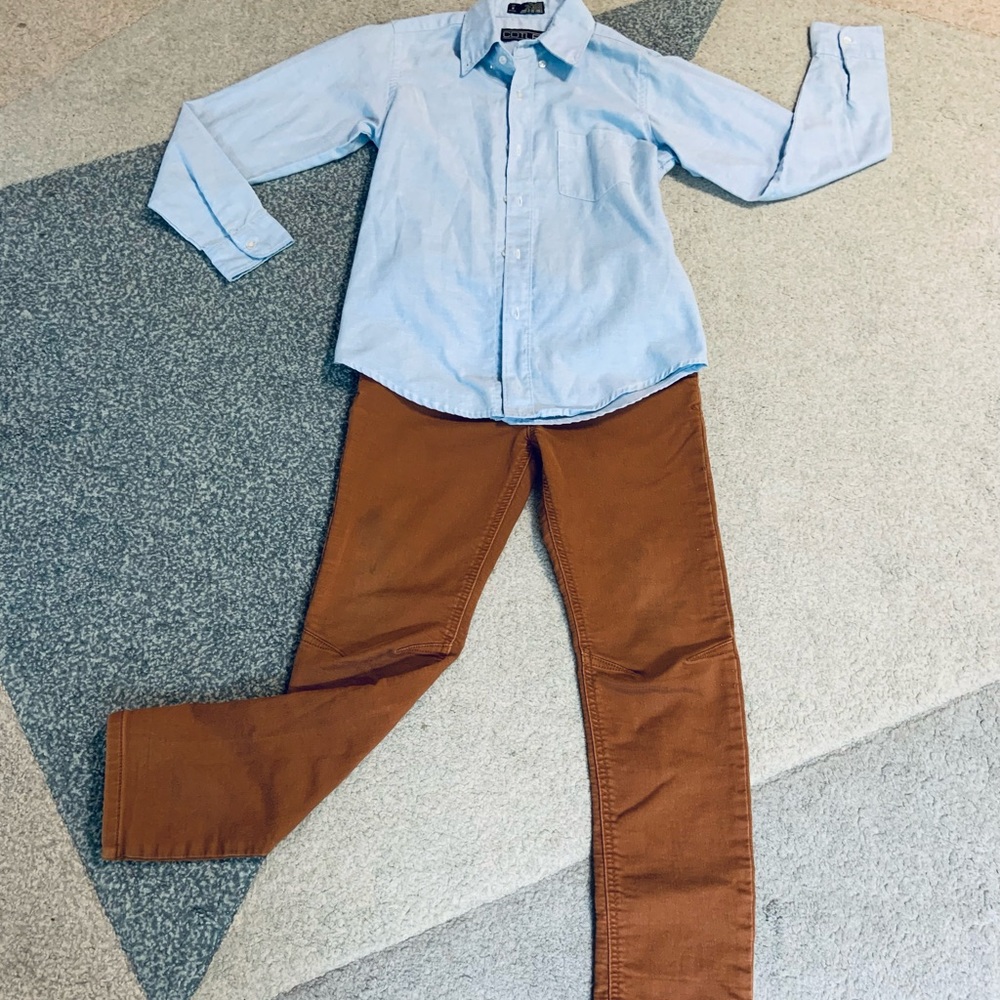 Cotler Light Baby Blue Long Sleeve Button Down Shirt